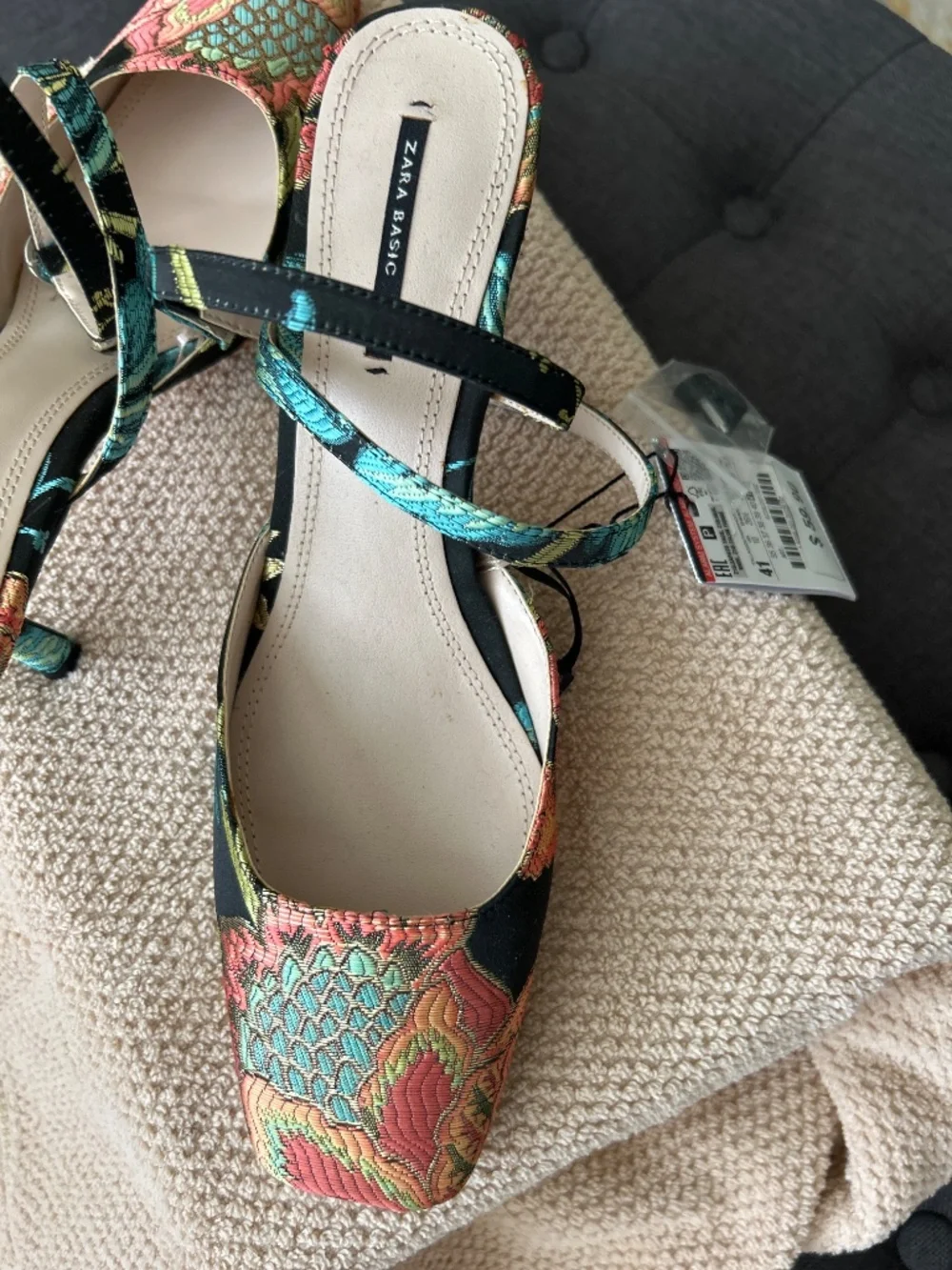 Zara Colorful Kitten heel slingbacks - Picture 2 of 4